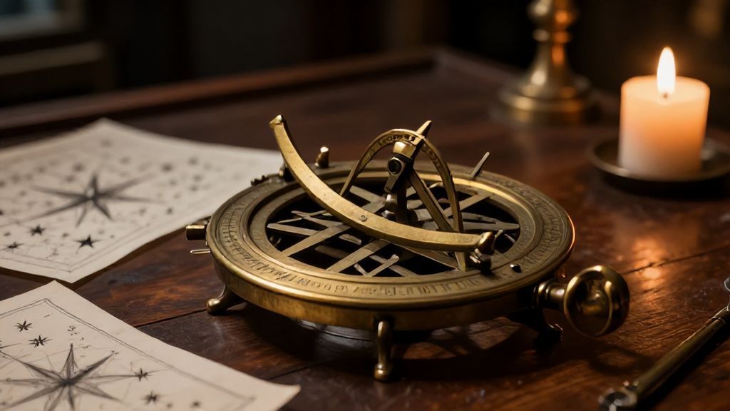 Древний астрономический инструмент астролябия и звездные карты