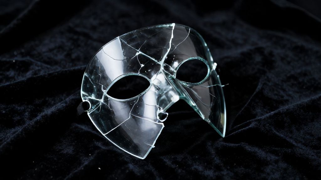 Разбитая маска как символ психологических манипуляций Скорпиона