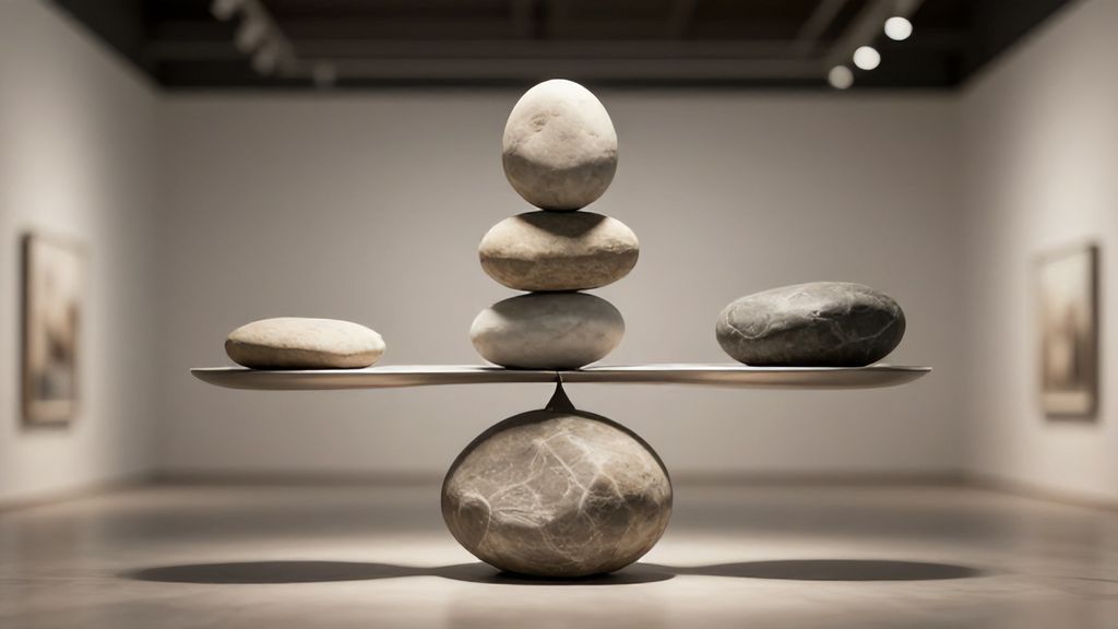 Скульптура из балансирующих камней как метафора стабильного роста Козерога