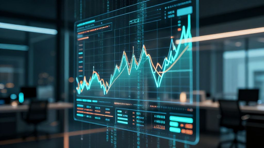 Цифровые графики биржи как символ богатства в эпоху технологий